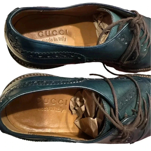 Gucci AUTHENTIC mens green shoes size 7 - Picture 5 of 11